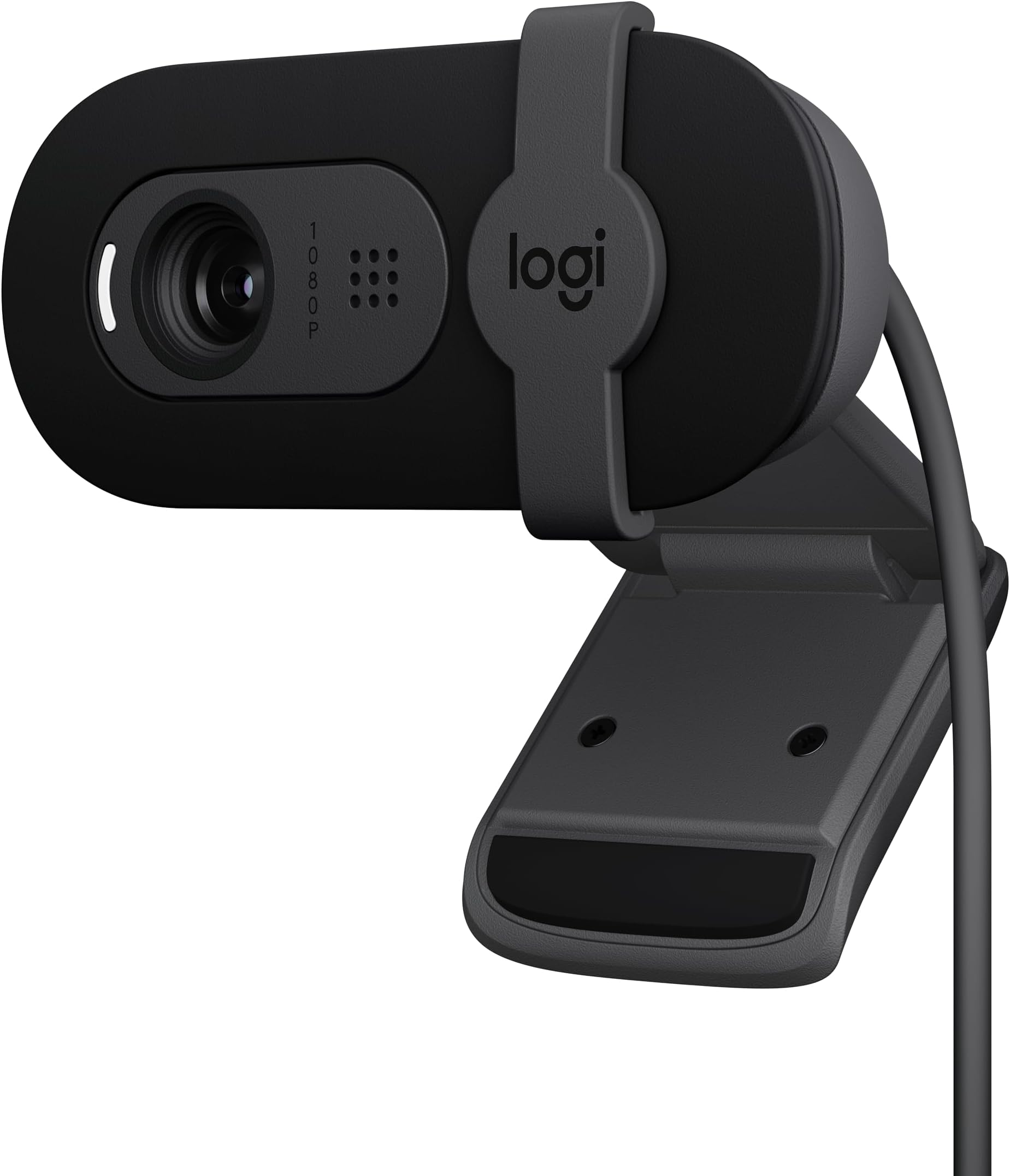 Logitech Brio 101 Full HD 1080p Webcam for Conference and Streaming - Auto Light Balance, Built-in Microphone, Privacy Shutter, USB-A, Microsoft Team, Google Meet, Zoom and More - Black