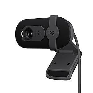 Logitech Brio 101 Full HD 1080p Webcam for Meetings, Streaming, Desktop, Laptop, PC - Built-in Mic, Shutter, Works with Zoom, Microsoft Teams, Nintendo Switch 2s New GameChat Mode, USB-A,-Black