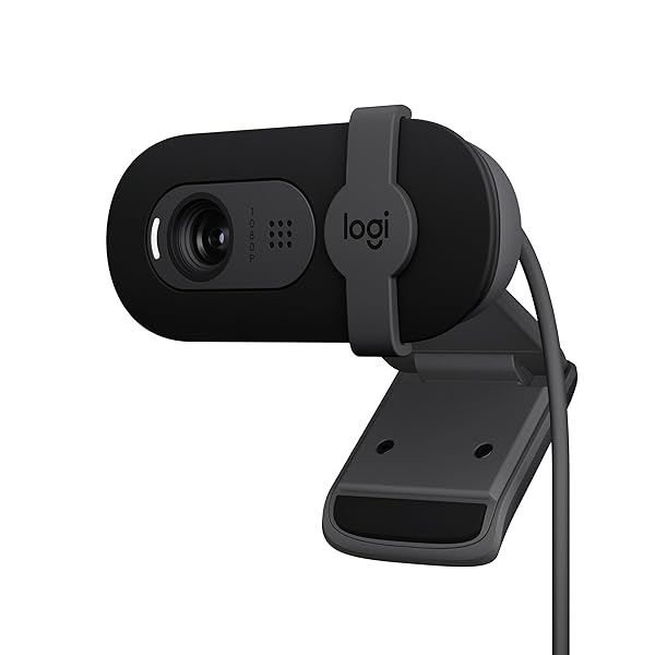 Logitech Brio 101 Full HD 1080p Webcam for Meetings, Streaming, Desktop, Laptop, PC - Built-in Mic, Shutter, Works with Zoom, Microsoft Teams, Nintendo Switch 2s New GameChat Mode, USB-A,-Black
