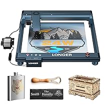 Longer Laser B1 20W – Incisione laser con supporto automatico dell’aria, ideale per lavori fai da te su legno, metallo, carta, acrilico, vetro e pelle, superficie di lavoro 450×440mm