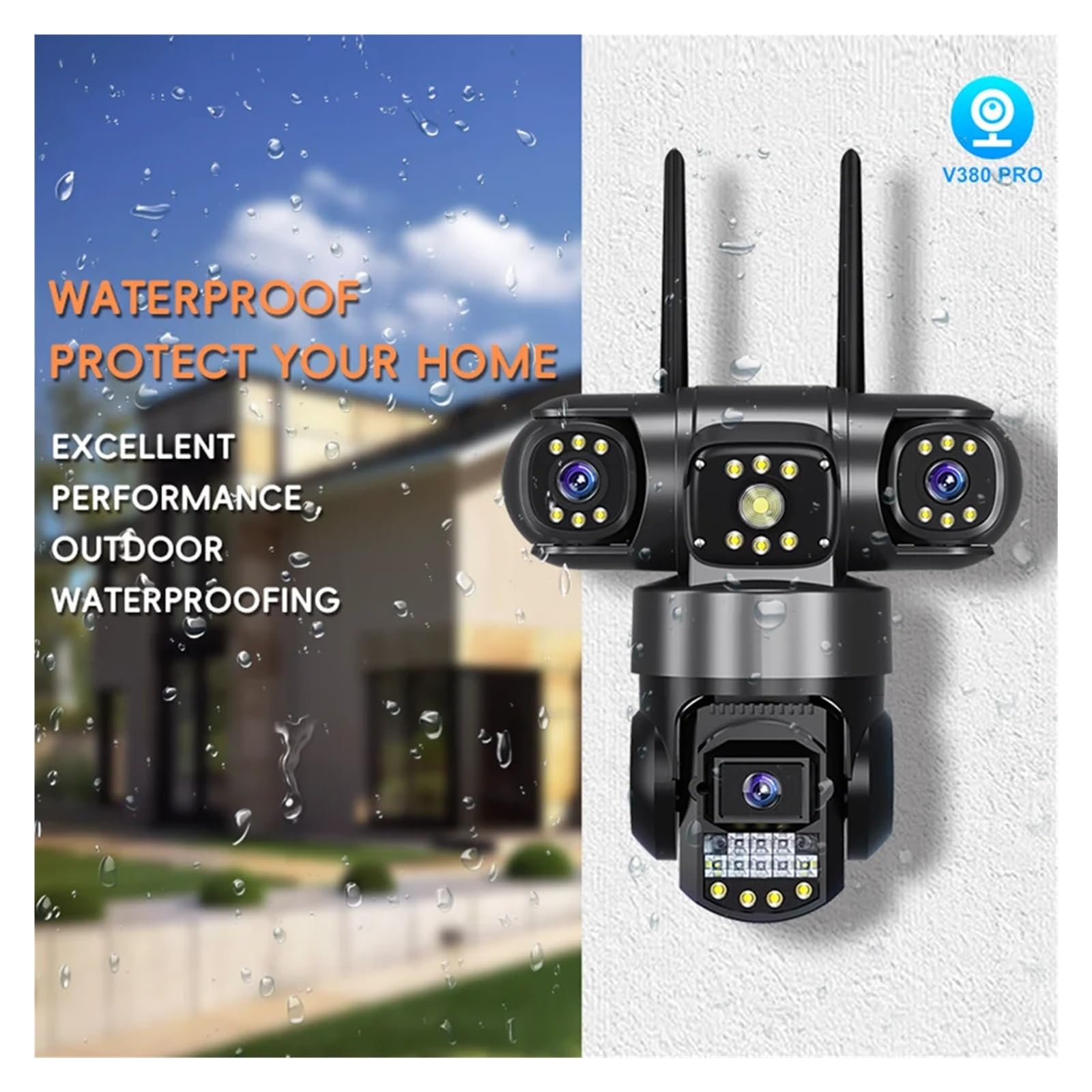 Amazon.com: JUCFRDNJ Three Lens PTZ IP Camera Outdoor 6K HD Three