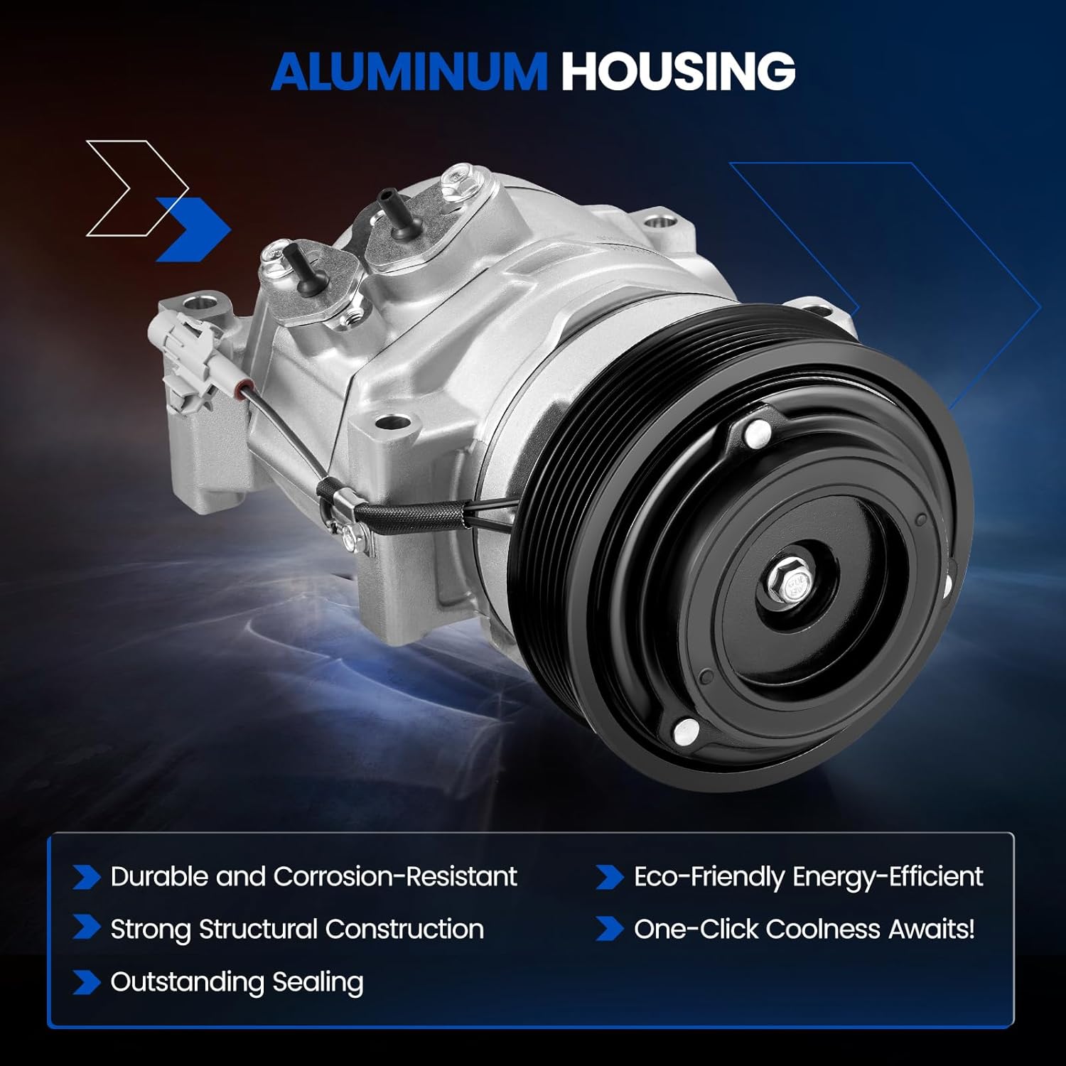 98393 Air Conditioning A/C Compressor with Clutch Compatible with Scion tC 2007-2010 Coupe, L4 2.4L