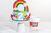 Vista 6 de Bakerpan Fondant blanco enrollado prémium para decoración de pasteles, 1 libra, sabor vainilla