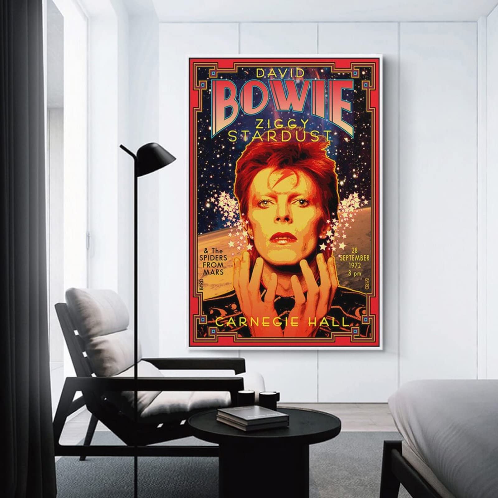 Celia's Bowie Poster Auf Leinwand - 60x90cm Wandkunst