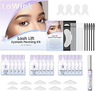 LaWink Lash Lift Kit Upgraded Eyelash Perm Kit Eyelash Lifting Eyelash Curling Semi-Permanent Perming Wave Professional Salon Use& Personal Use Lash Lifting Tool 5 Packs
