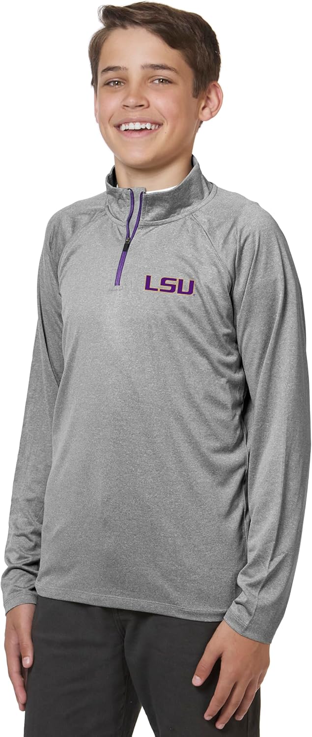 Little King NCAA Youth Boys 1/4 Zip Pullover Wind Shirt-100% Polyester-Sizes YS YM YL YXL