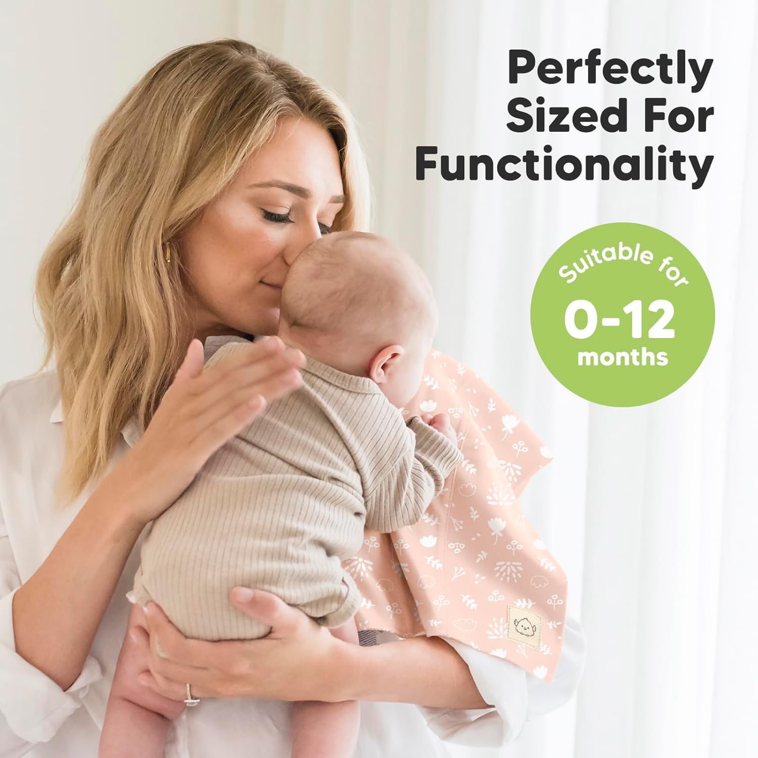 Organic Burp Cloths Baby Boy, Girl - 6-Pack Large 100% Cotton Burping Cloths for Babies, Spit Up Rags, Super Absorbent, Ultra Soft Newborn Rag, Gender Neutral, Machine Washable, Durable (Fleur) - Image 5