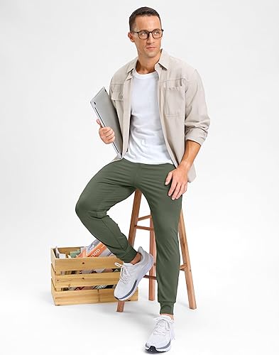 Miniatura 7 de G Gradual Pantalones de golf para hombre con bolsillos con cierre y pantalones elásticos de chándal ajustados pantalones de chándal para hombre