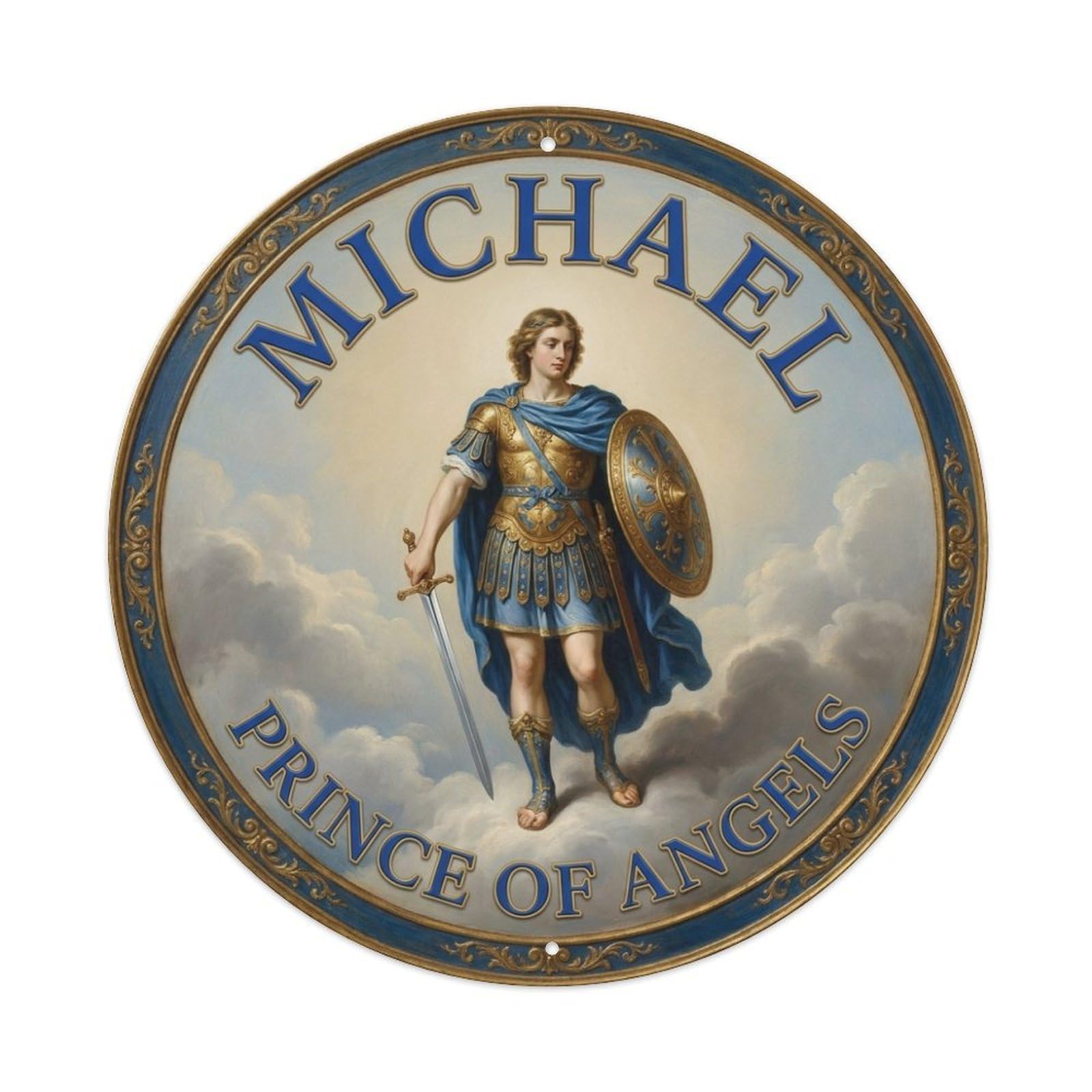 Prince of Angels Guardian St Michael Archangel Metal Tin Sign