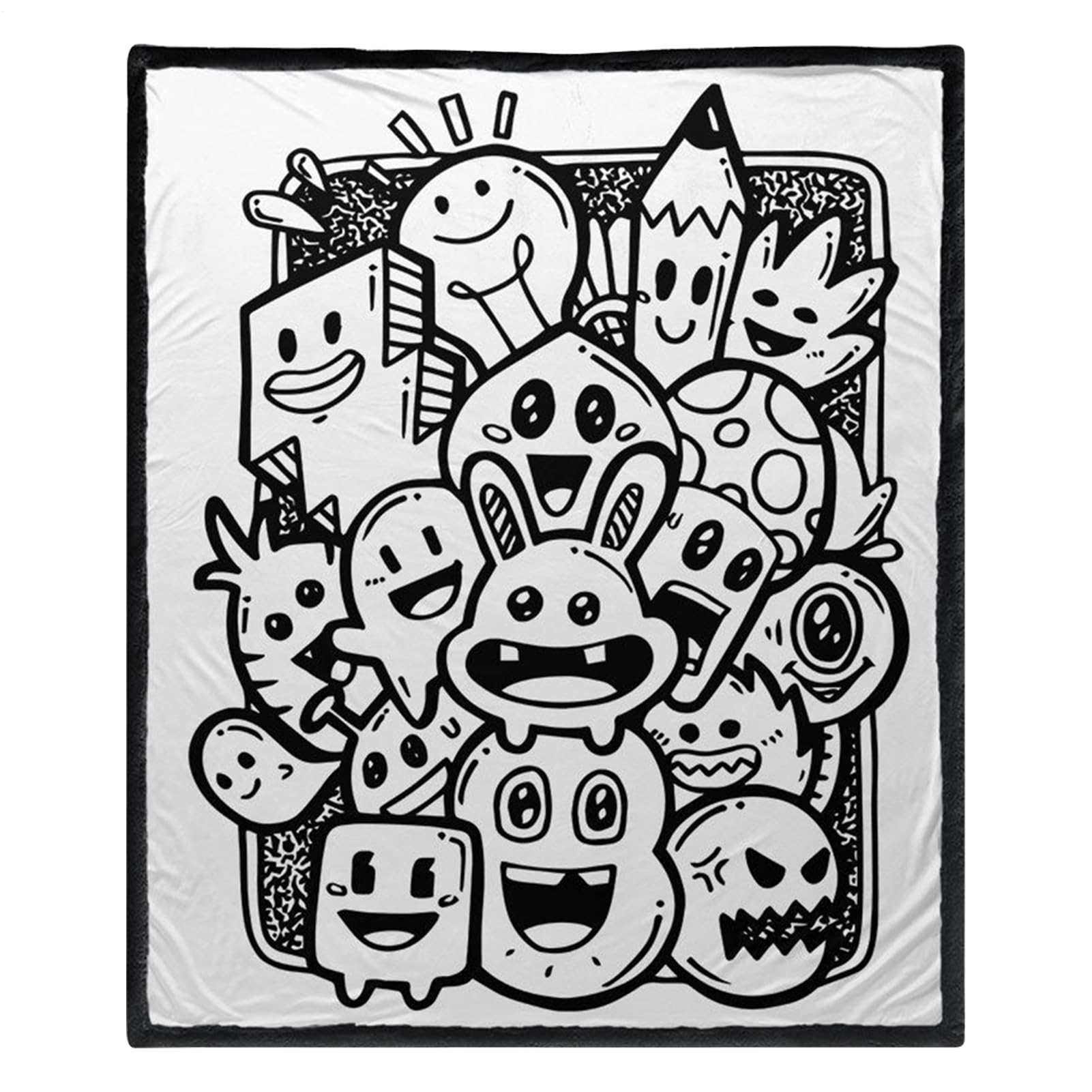 Couverture chaude lavable 140x127cm en polyester avec motif pour extérieur et adulte