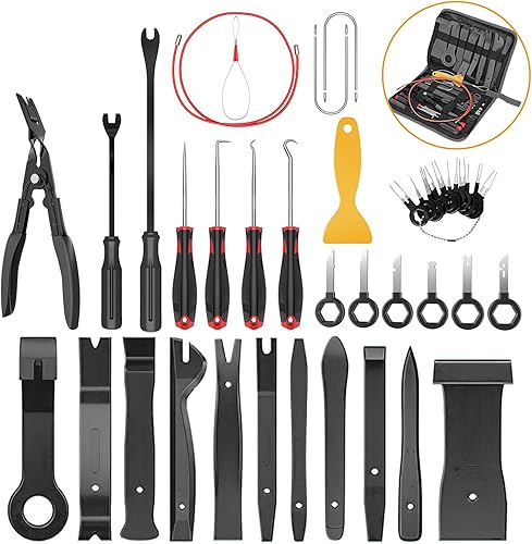 GOOACC Herramienta de extracción de molduras de 40 piezas, herramienta de extracción de terminales automáticos, alicates de clip automático, kit de