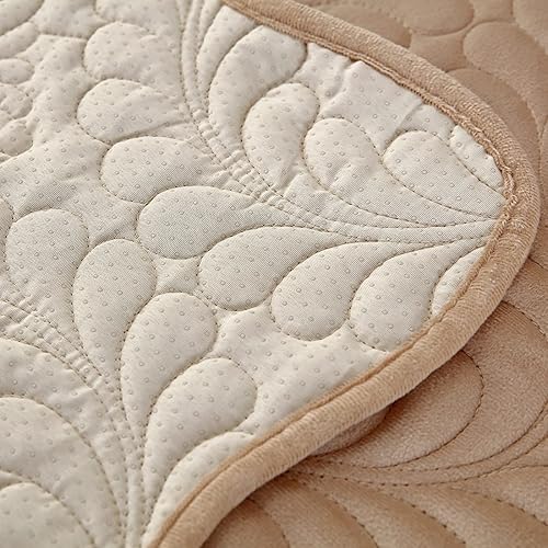 Miniatura 6 de vctops Funda acolchada de terciopelo para sofá, funda suave para sofá modular, funda antideslizante para sofá, para perros, gatos y mascotas, para