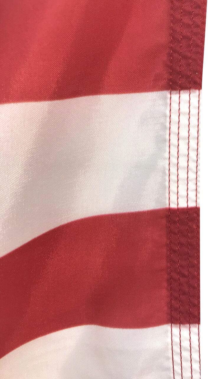 2x3' Malaysia Flag, Durable and Fade Resistant All Weather Nylon, With Canvas Header and Brass Grommets, 4 Rows of Fly End Stitching, Made in USA