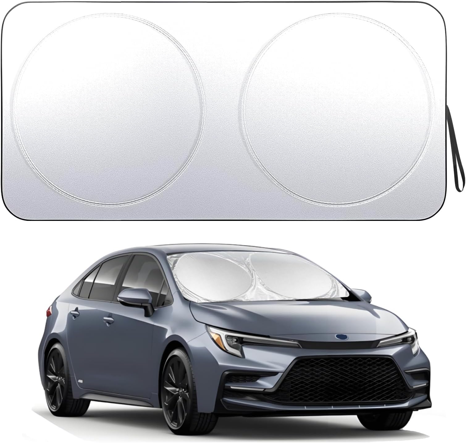 Windshield Sun Shade Car Window Shade UV Reflector Keeps Vehicle Cool Folding Sun Visor Heat and Sun Reflector (Standard 59 x 31.5 inches)
