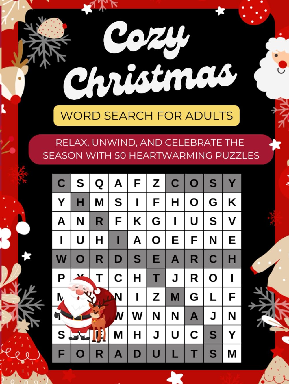 Cozy Christmas Word Search for Adults: Relax, Unwind, and Celebrate the Season with 50 Heartwarming Puzzles