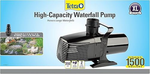 Miniatura 1 de Tetra 14941 Bomba de cascada para estanques, bomba de manejo de desechos de 3600 Gph de alta capacidad, estanques de hasta 1500 galones