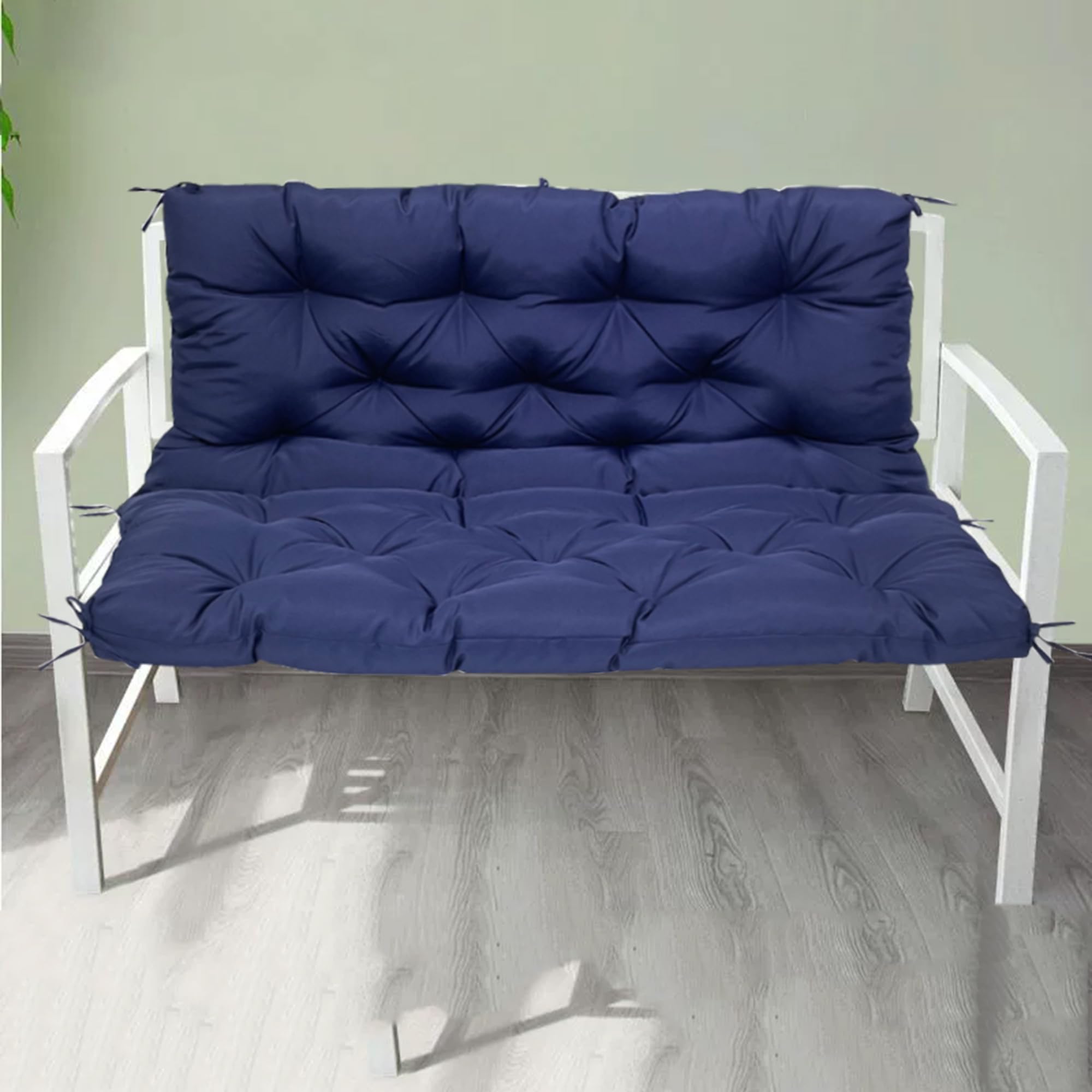 Mata ogrodowa huśtawka wodoodporna 10 cm grubości 2-3 siedzenia idealna na tarasy i ganki 100x100 cm kolor bordowy trwały komfort na zewnątrz