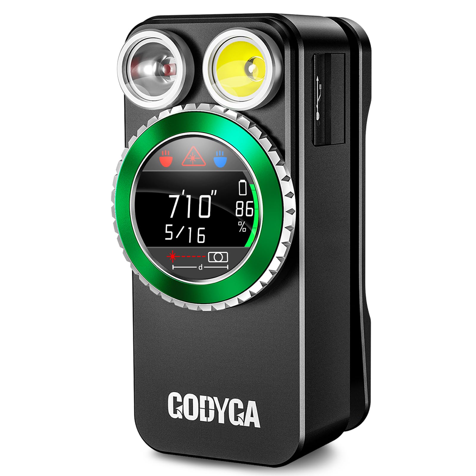 Godyga TorchEye RD 4-in-1 EDC Flashlight with Laser Distance Measure 65ft, 650LM White & Red Light, Smart Display, USB-C Rechargeable, Magnetic Clip-on Work Light for Emergency, Indoor Measurement-image-34
