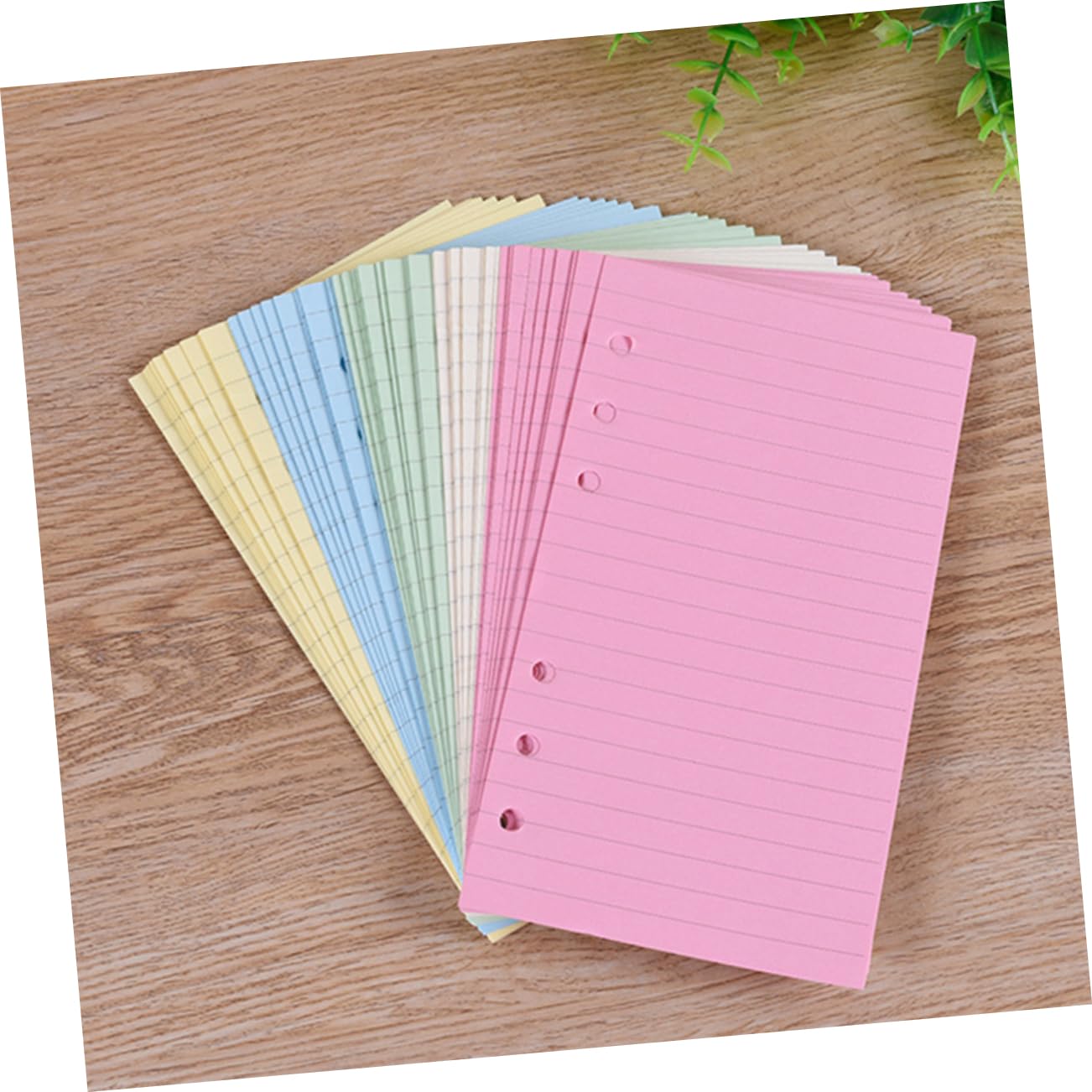 PLAFOPE 3 Sätze Nachfüllpapier Liniertes Loose Leaf Papier für Ringbuch Nachfüllbar Farbiges Notizbuch Einlagen Glatte Oberfläche für Schreiben Journal Büro und Schule