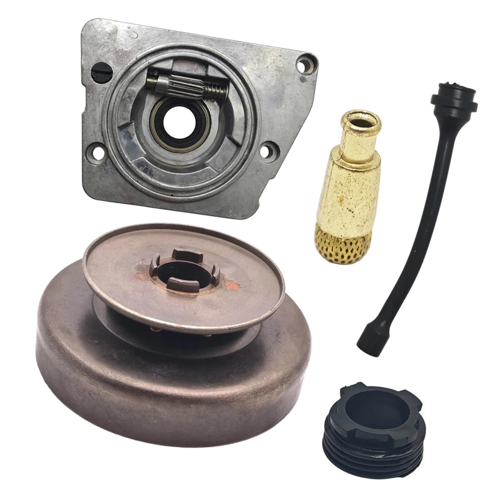 Línea de Aceite 3/8 "x7T Kit de Engranaje de Gusano de Tambor de Embrague Recto Apto for Piezas de Repuesto de Motosierra 625 II 630 670