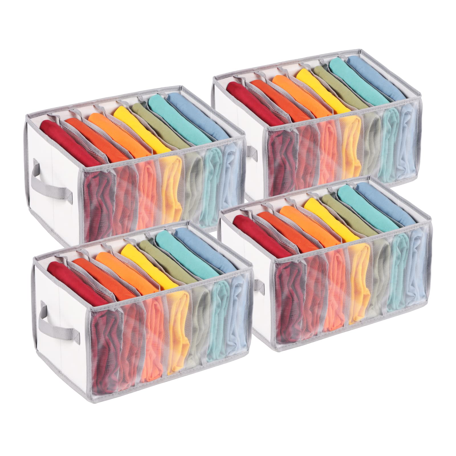Organisateurs Tiroir Vêtements - Lot De 4 Séparateurs Maille Pour Jeans Et Pulls