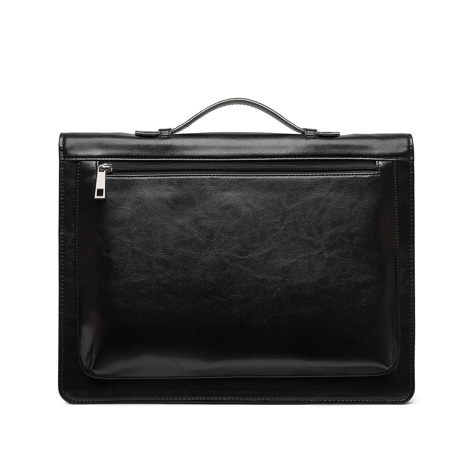 Geslun Vegan Leather Portfolio with Hidden Handle, Clipboard Folder, Front Pocket, 8.5 x 11 Legal Pad Notebook Holder, Professional Executive
