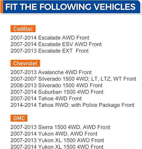 Miniatura 3 de MACEL 515096 Conjunto de rodamiento de cubo de rueda delantera compatible con Chevy Tahoe, Silverado 1500, Suburban 1500, Avalanche, Cadillac