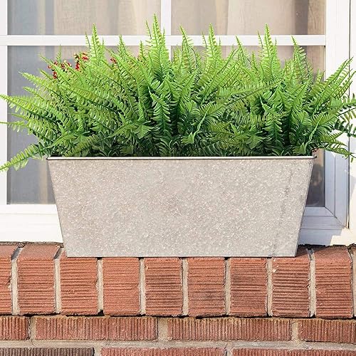 Miniatura 5 de 4 piezas de helechos artificiales, arbustos artificiales de helechos boston, plantas de plástico para exteriores, resistentes a los rayos UV,