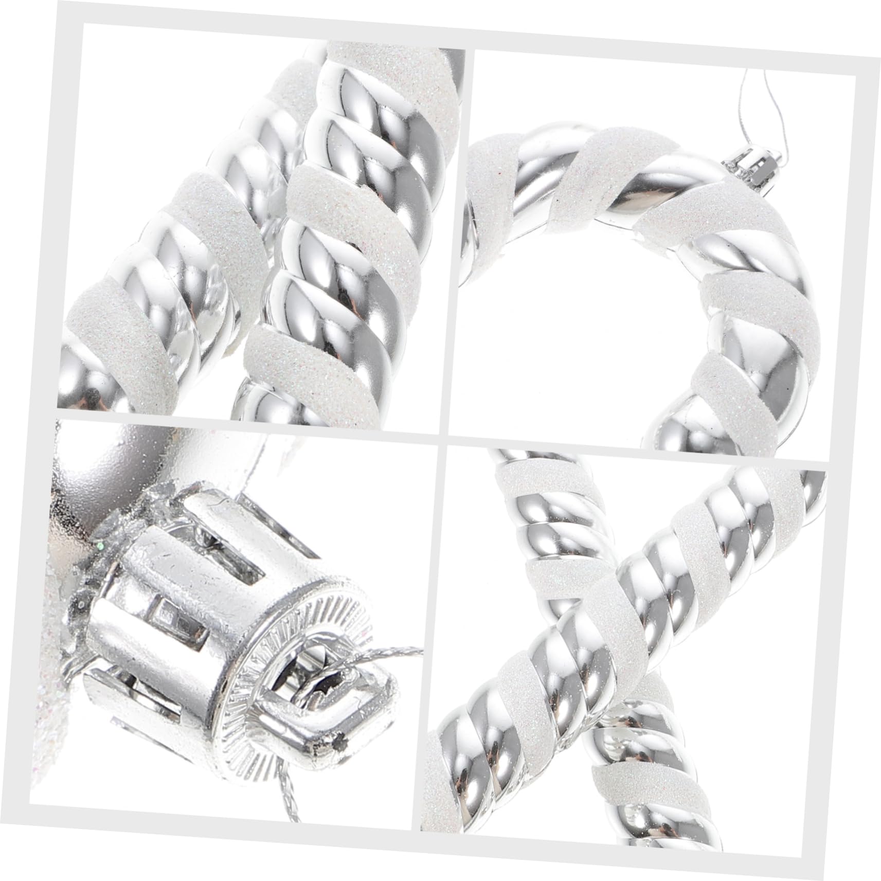 Cabilock 6 STK Weihnachtsstock Weihnachten Hängen Weihnachtsbaum Schmücken Zuckerstangen-Ornamente Christbaumschmuck Zum Aufhängen Weihnachtliche Süßigkeiten-Ornamente Festschmuck Plastik