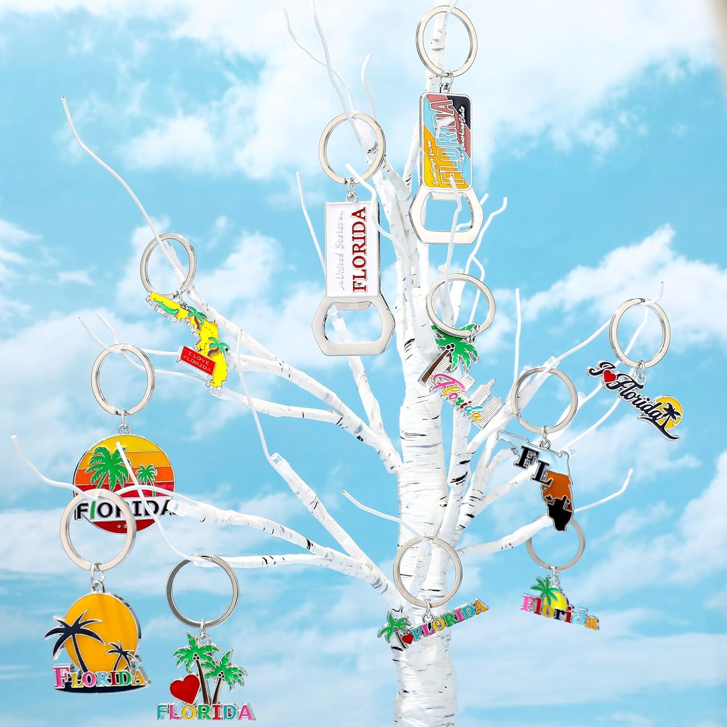 Landical Florida Metal Keychain Souvenirs and Gifts Bulk Includes Florida Keychains Bottle Openers Miami Keychain Souvenirs - Image 5