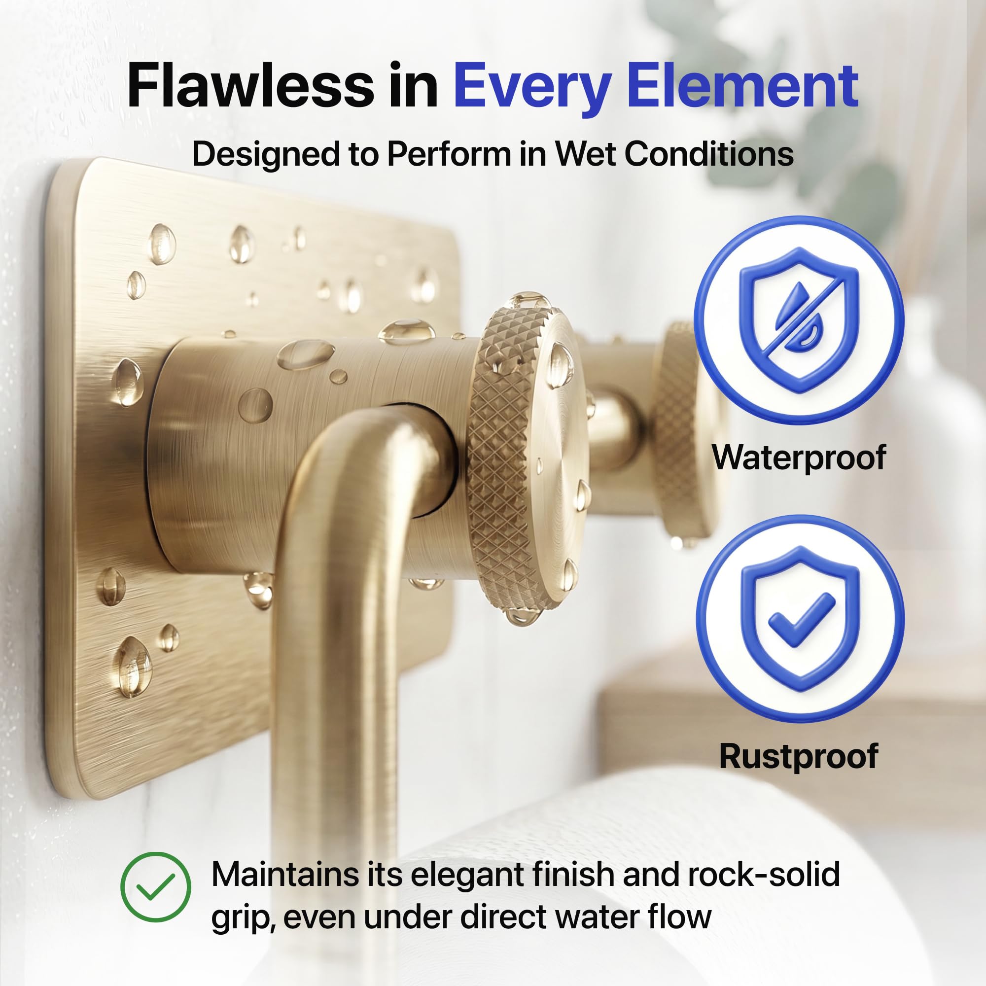 HOME SO Toilet Paper Holder, Wall Mount No Drill, Stainless Steel, Gold — Amazon image 3