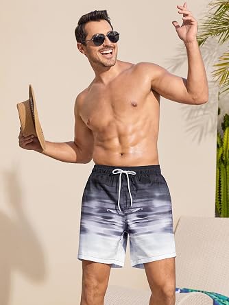 SILKWORLD Mens Swimming Trunks Swim Shorts Summer Bathing Suit Beachwear