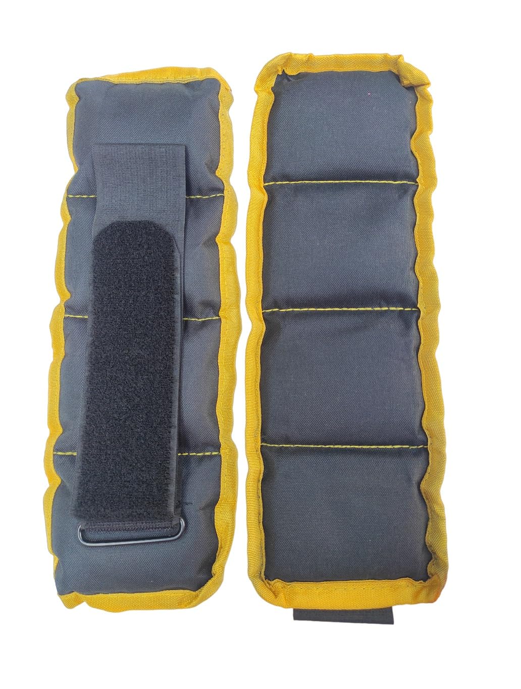 SPIRO Ankle/Wrist Weight 2 Kg. (1 KG x 2) | Resistance Exercise | Resistance Bands | Wrist Ankle | Fitness Band | Workout Equipment (Color : Black & Yellow) (Perfect For Physiotherapy)