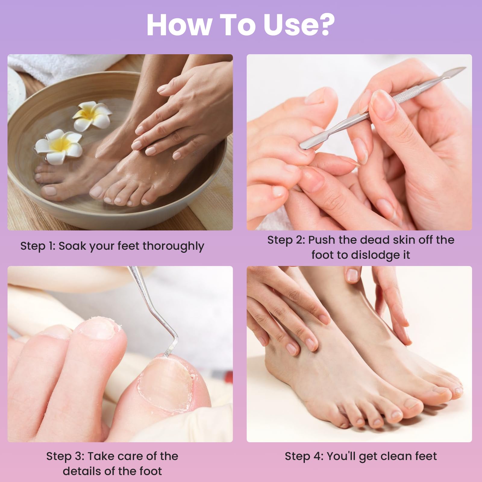 Kit Pedicure 8 Pezzi per Unghie Incarnite, Set Professionale in Acciaio Inossidabile con Lima, Solleva Unghie e Custodia, Strumenti per Pulizia e Cura delle Unghie