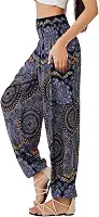 Calça feminina Boho – Hippie Harem – Calças femininas para ioga – Roupas hippie boêmia soltas confortáveis