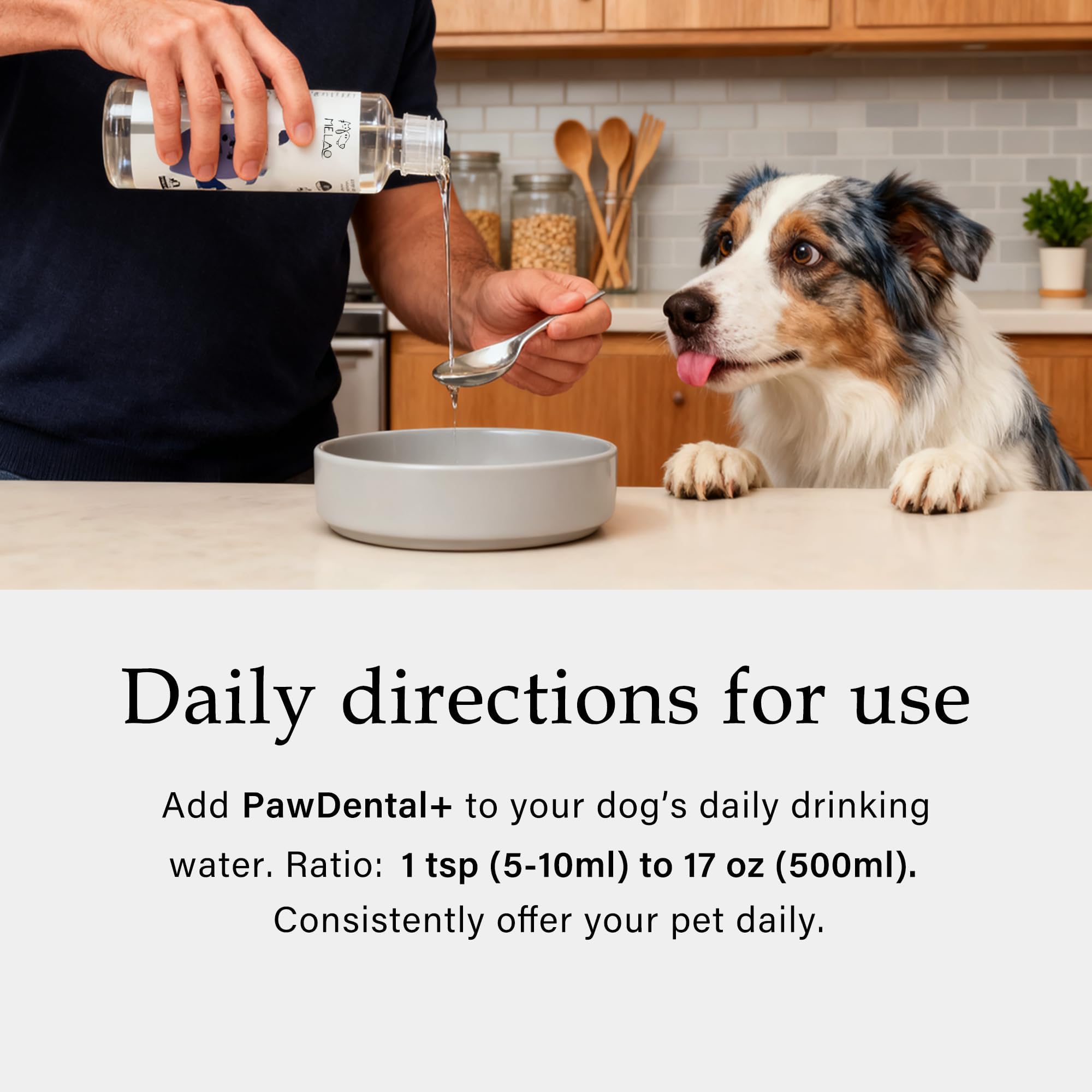 Dental Water Additive, Specialized Dental Care Formula, Natural Flavorless Teeth Cleaning Mouthwash, Freshens Dog Breath & Promotes Healthy Gums, Easy Daily Use for All Pet（1pcs） - image 5