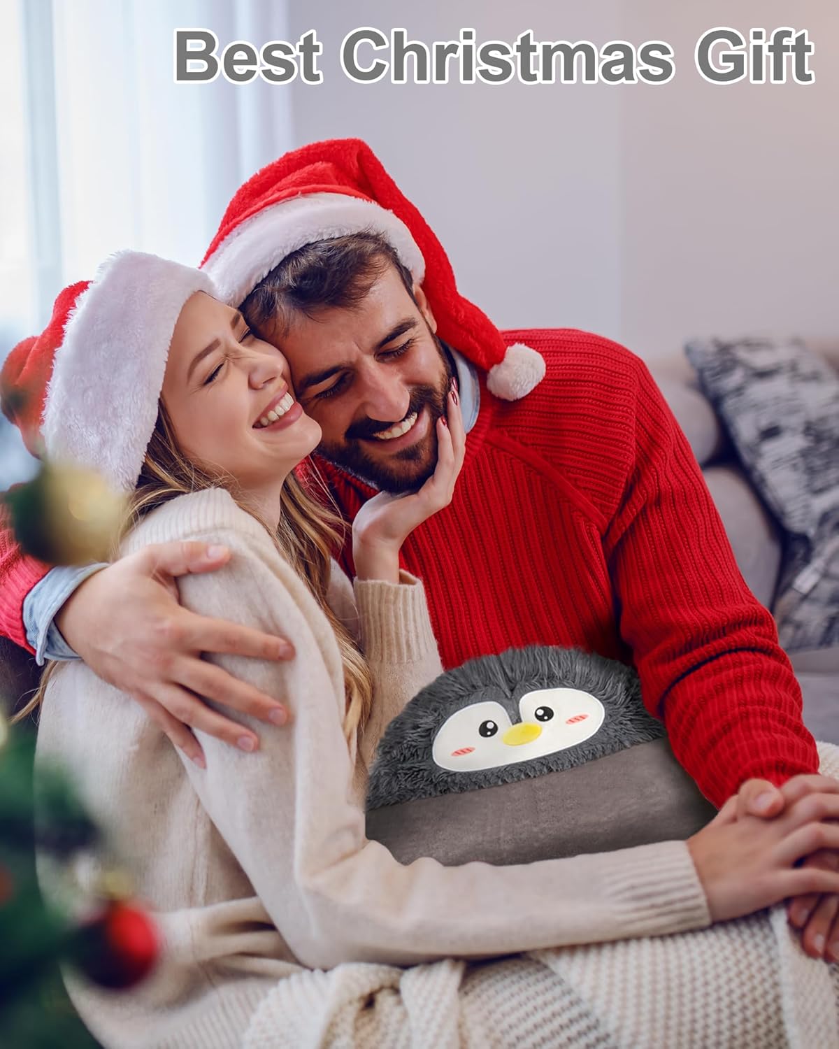 Wearable Hooded Blanket for Adults Soft Warm Cozy Plush Flannel Throw & Sherpa Hoodie Cloak Wrap Gifts for Adults - Image 8