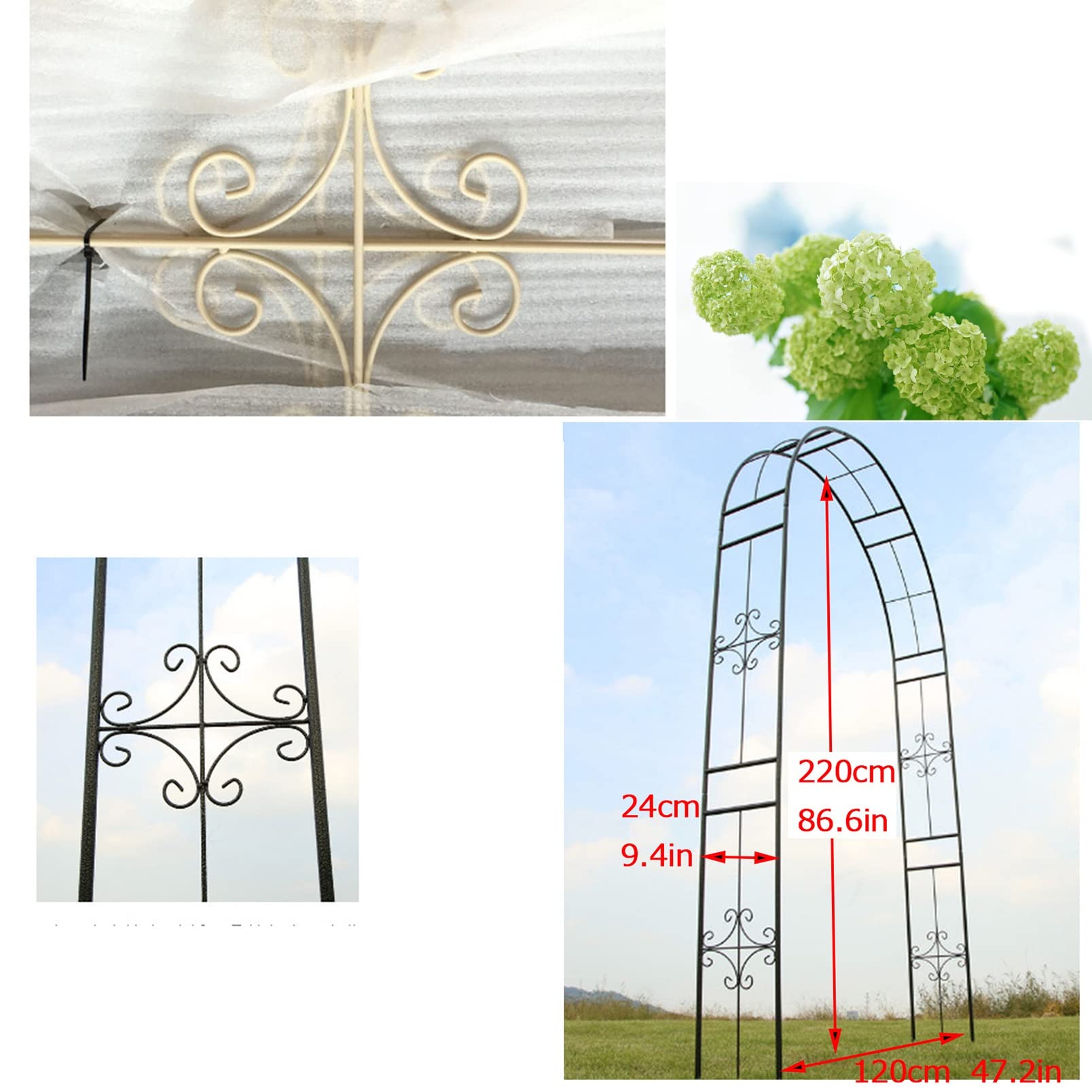 Metalowa Pergola, Łuk Ślubny, Stojaki Wspinaczkowe Do Ogrodu, Różne Rośliny Pnące, Winorośle, Rocznica, Przyjęcie Weselne, Tło Do Zdjęć, Dekoracja Świąteczna,White