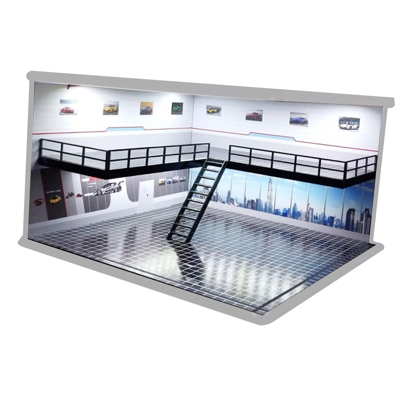 Vitrine für Modellautos Im Maßstab 1:64, Aufbewahrungsbox für Modellautos, Stadt Stilvoll