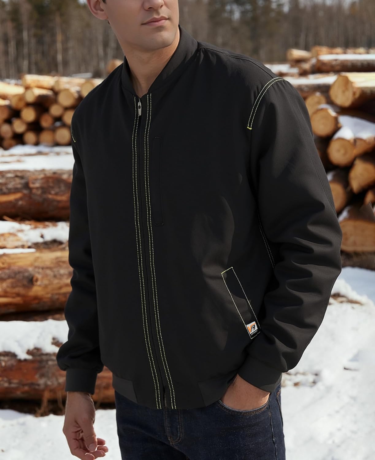 VATRENUS FR Jacket for Men Fleece Lined Flame Retardant Winter Coat Light but Warm Oil Resistant Water Repellent Workwear - Image 2