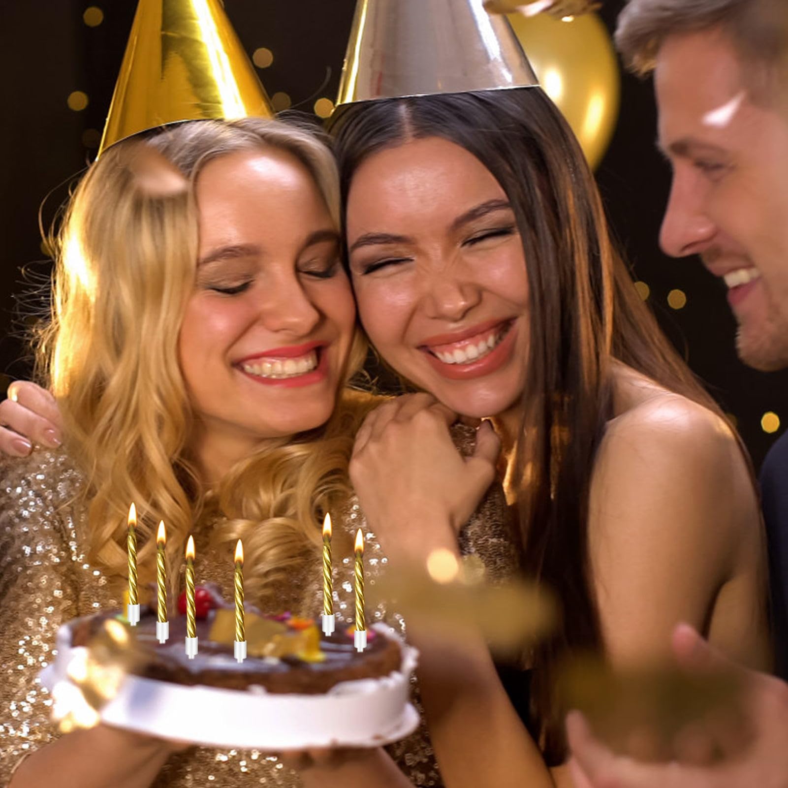 50 Candeline Compleanno Per Torta - Color Oro Rosa Con Supporti | Decorazioni Feste - Foto 7