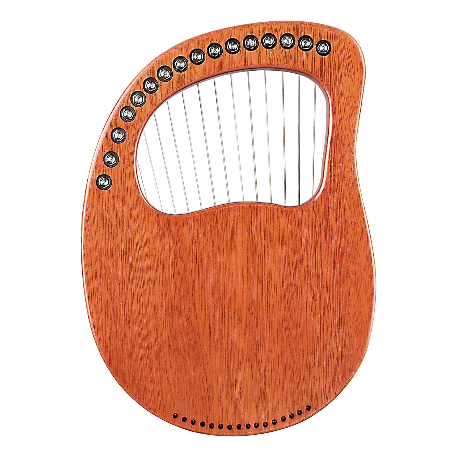 Arpa de lira, 16 cuerdas, cuerda de madera de caoba, instrumento de cuerda de madera maciza con bolsa de transporte, llave de afinación, paño de limpieza, cuerdas WH16