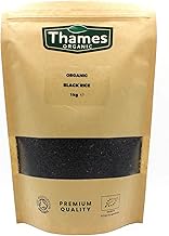 Organic Black Rice 1kg - No Additives, No Preservatives, Raw, Vegan, High Protein, GMO-Free - A Nutritious and Delicious Addition to Any Meal - Thames Organic