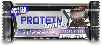 Musclestation Supreme Crunch Protein Bar Mixed package (12 x 40 gr, Milk Chocolate, Dark Chocolate, White Chocolate)