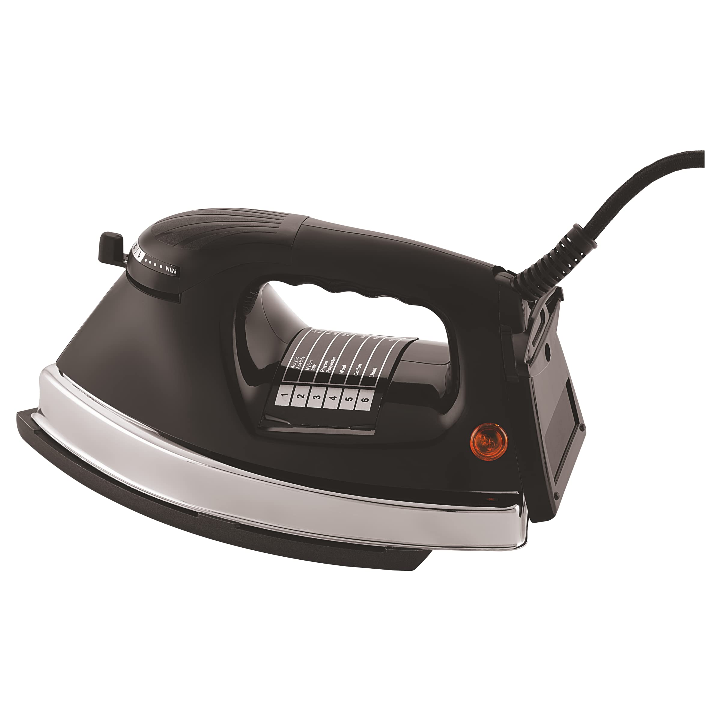 Rally Turbo 1000W Light Weight Plancha Iron | Smart Light Sensor | Vertical & Horizontal Steaming | Ironing for Clothes with 6 Options | Black