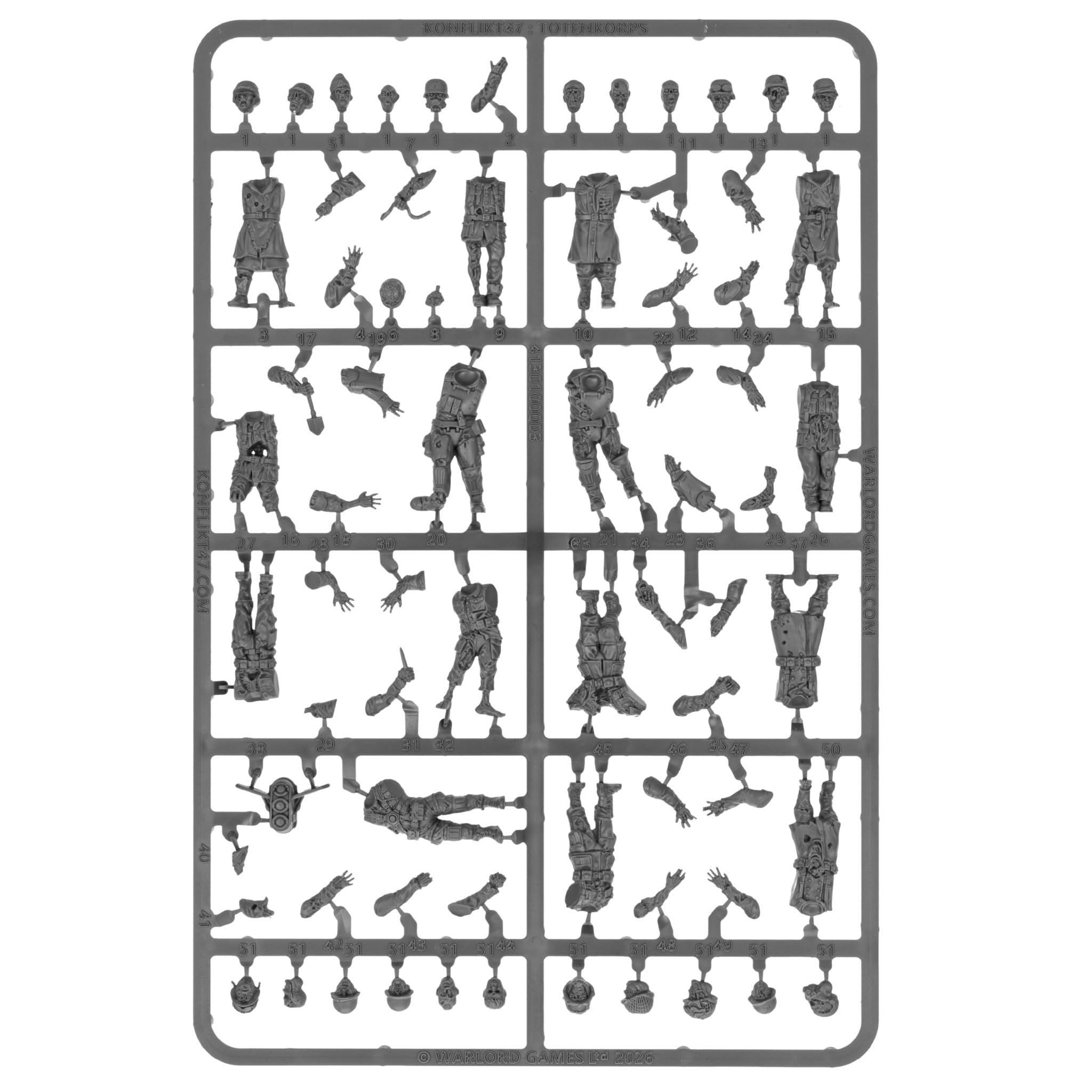 Warlord Games Totenkorps Horde – Axis Miniatures en plastique pour Konflikt 47 miniatures très détaillées à l'échelle de 28 mm