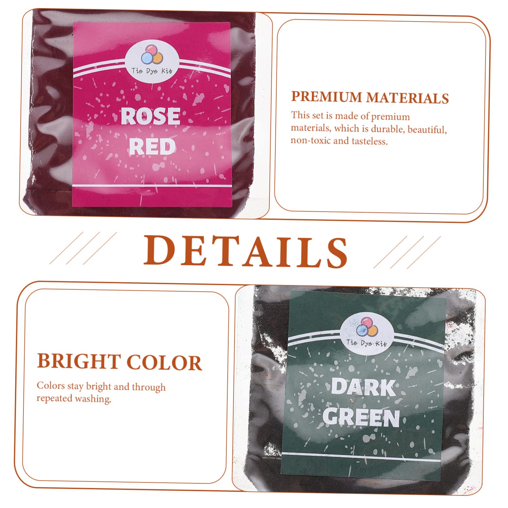OSALADI Kit de Teñido Tie Dye de Polvo para Ropa DIY para Adultos y Proyectos Bolsa Colores Vibrantes para Manualidades