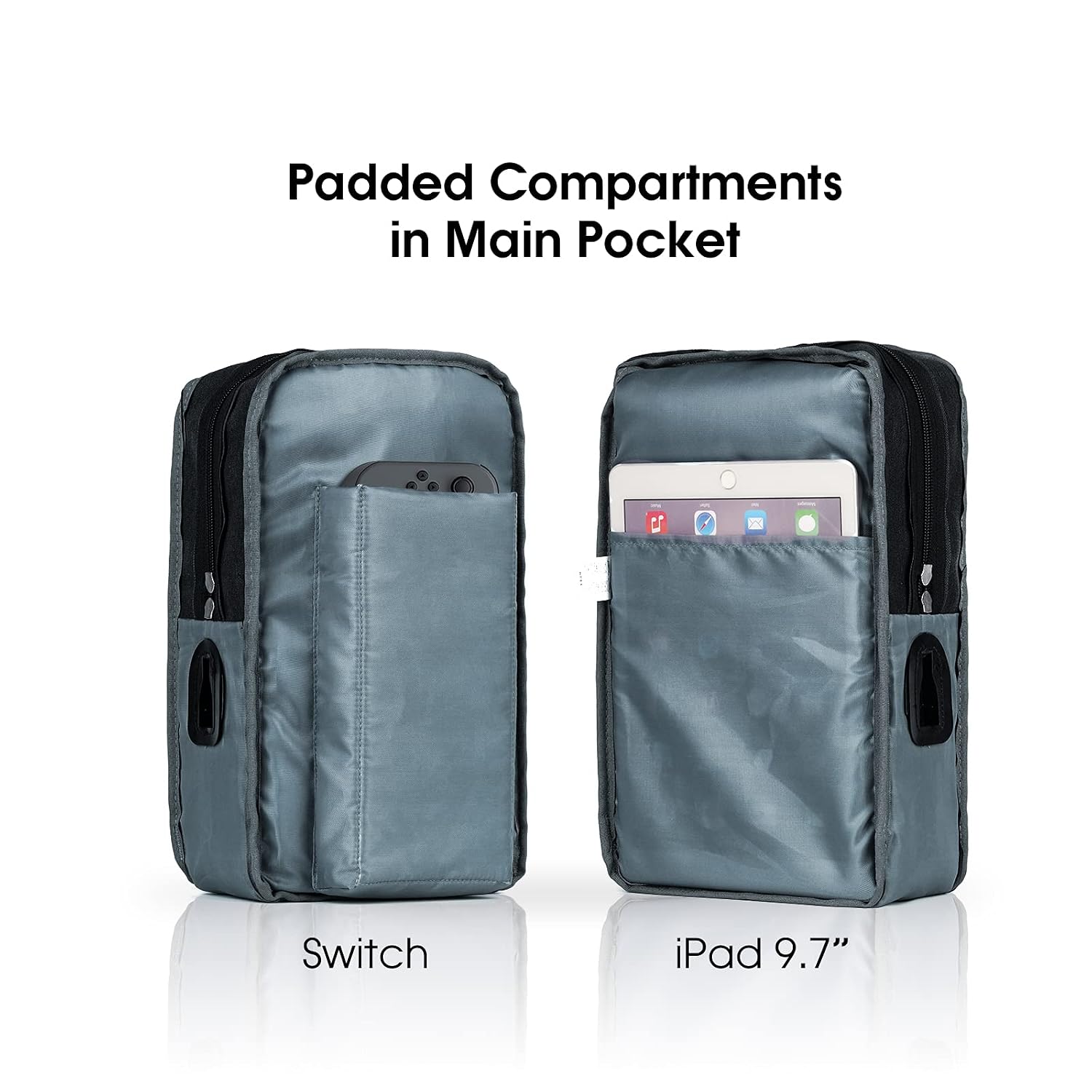 WANDF Switch Travel Bag, for Nintendo Switch Console, Dock, Joy-Con Grip & Switch Accessories, Protective Storage Sling Backpack Shoulder Bag for Nintendo Switch and iPad