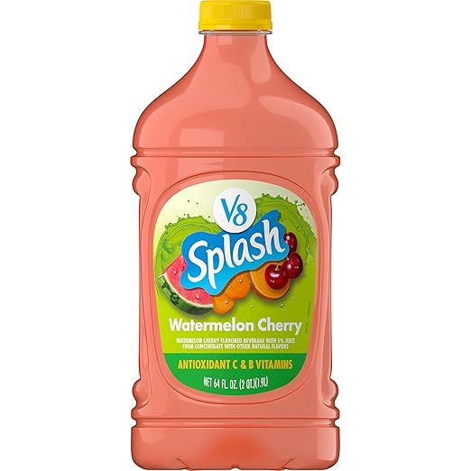 V8 Splash Watermelon Cherry Flavored Juice Beverage, 64 fl oz Bottle