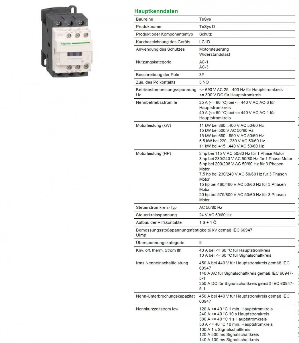 Schneider Electric LC1D25B7